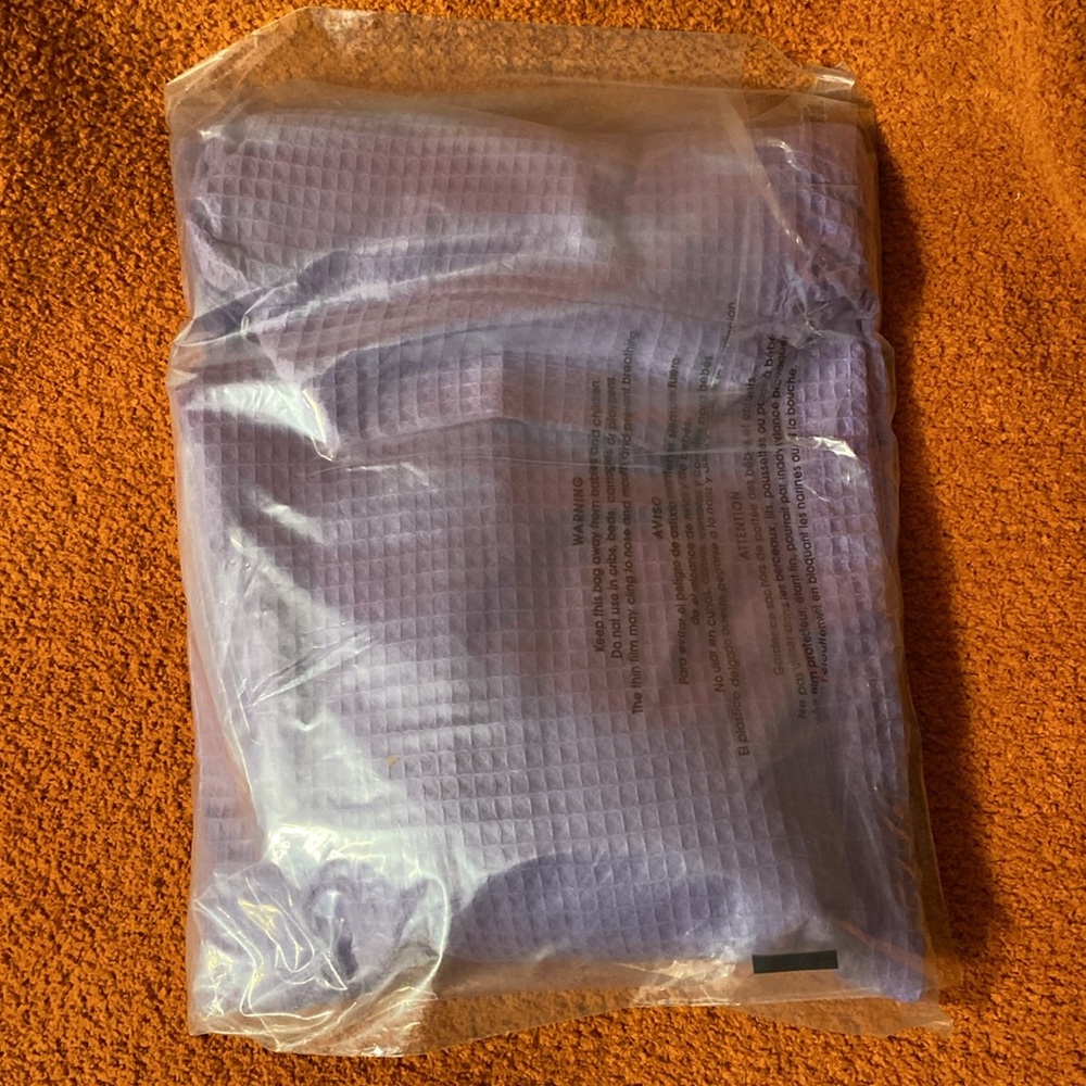 NWT Cocus Pocus purple waffle knit robe with Take It Easy on back - Picture 6 of 6